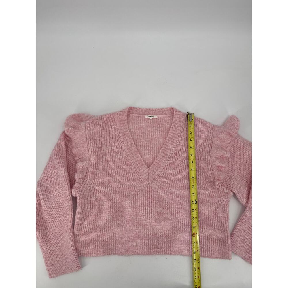 Tularosa x Revolve Shanae Ruffle Sweater Pink Ribbed Knit Size Small - Picture 6 of 8